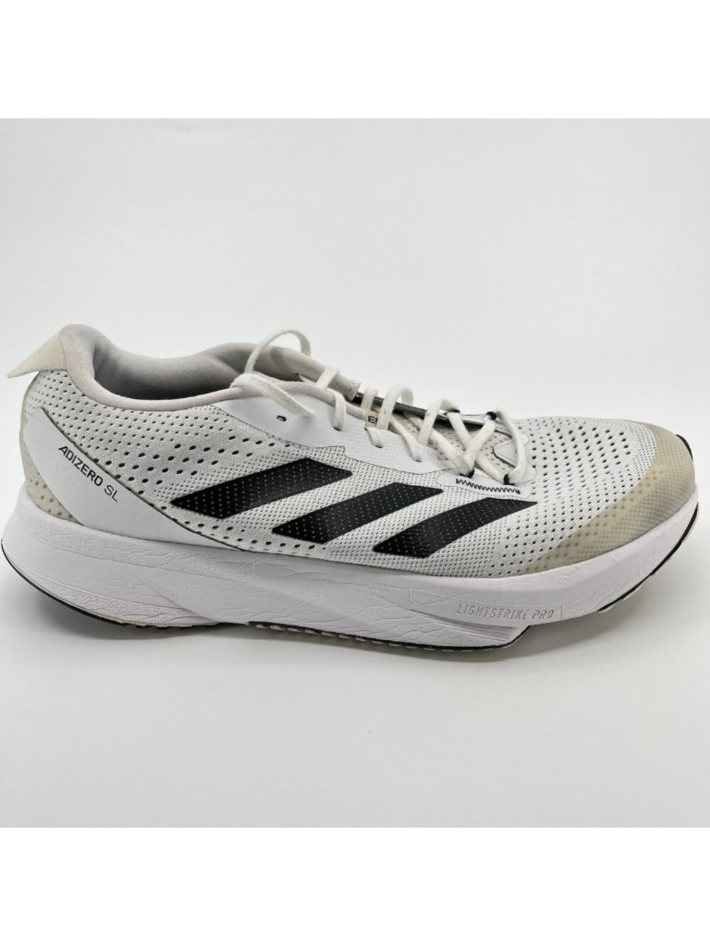 Adidas Adizero SL Mens Size 9.5 White Black Athletic Running Shoes Sneakers